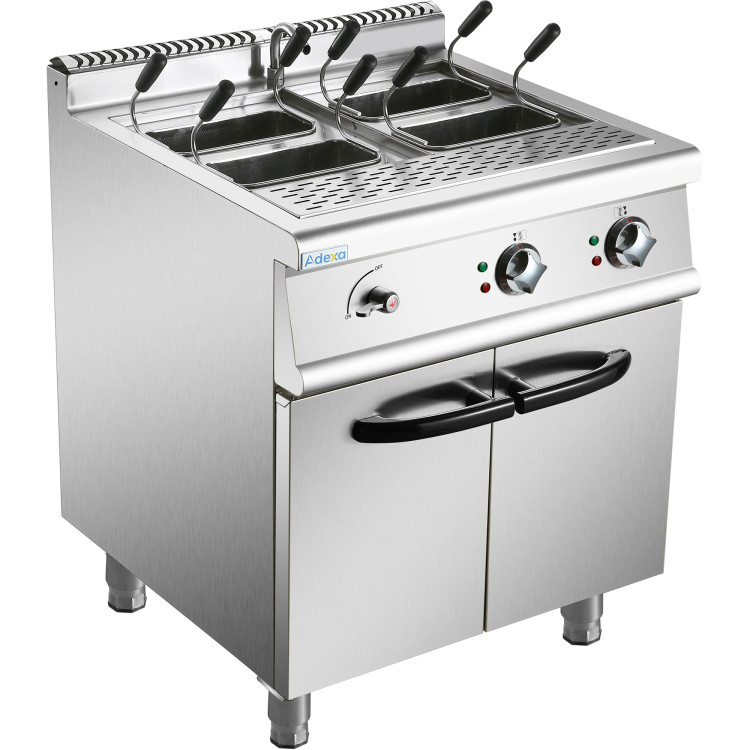 Professional Pasta cooker 30 Litres Electric 12kW Floor standing with Cabinet Base 700mm Depth - CEHEN715A