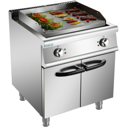 Professional Electric Griddle with Cabinet Base 9kW Smooth/Ribbed 700mm Depth - CEHER706A