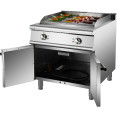 Professional Electric Griddle with Cabinet Base 12kW Smooth/Ribbed 900mm Depth - CEHER906A