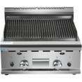 Commercial Gas Lava rock Grill 2 zones Countertop - CEHGL607