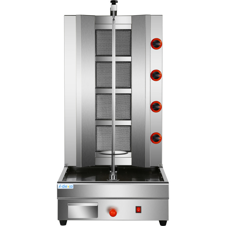 Professional Adjustable Gyros/Kebab grill Gas 4 elements 14.8kW - CEHGSR4