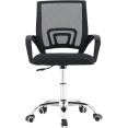 Mesh Office Desk Chair Black & Chrome - CEHY520M