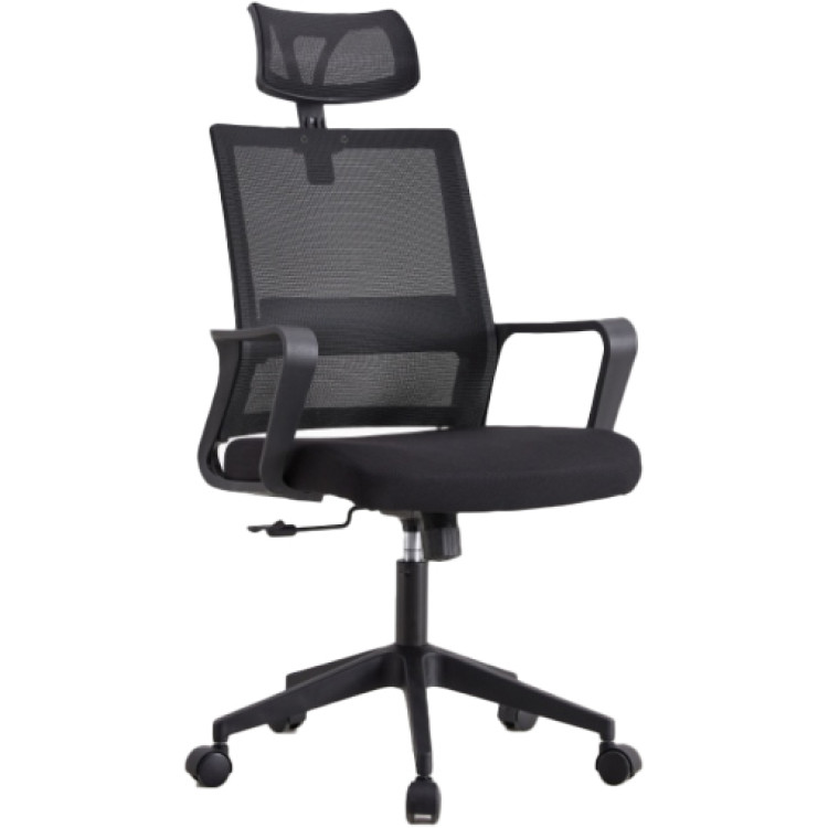 Mesh Office Chair with Headrest Black - CEHY695