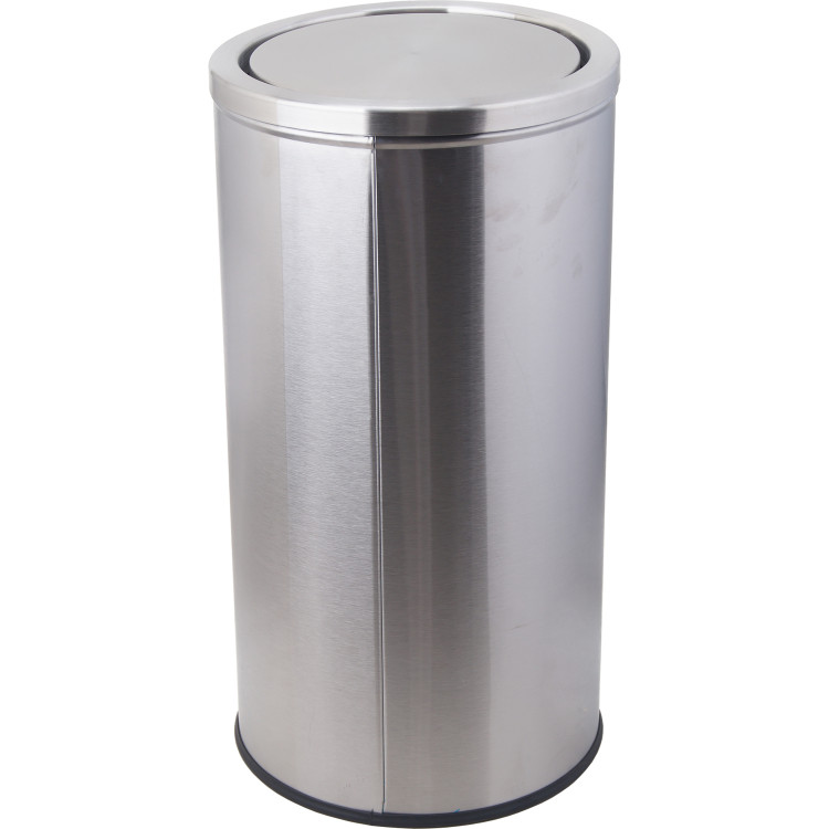 Commercial Swing Lid Waste Bin 38 Litres Satin - CEJY9400