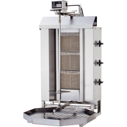 Commercial Gyros/Kebab grill Gas Fixed body Top motor 3 burners 10.5kW - CEDN220