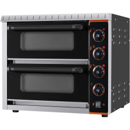 Commercial Double Pizza oven Electric 2 chamber 420x400 Mechanical controls 3kW - CEKNGEP04