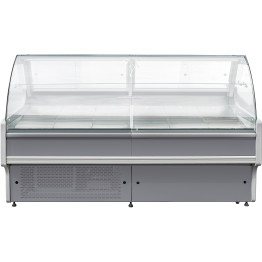 Serve over Deli counter Curved glass front Width 1200mm - CEKSCP1208RCC