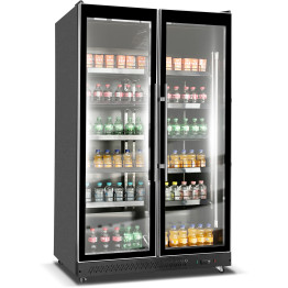 Commercial Display Refrigerator with Double Glass door 800 litres Black - CEKXG1120BLACK
