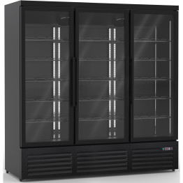Commercial Display Refrigerator with Triple Glass door 1530 litres Black - CEKXG1880BLACK