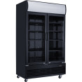Commercial Bottle cooler Upright 930 litres Ventilated cooling Twin hinged doors Black Canopy light - CELG1000BFMBLACK
