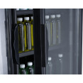 Commercial Bottle cooler Upright 930 litres Ventilated cooling Twin hinged doors Black Canopy light - CELG1000BFMBLACK