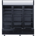 Commercial Bottle cooler 1300 litres Ventilated cooling 3 hinged doors Black - CELG1300BFBLACK