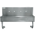 Multi-Station Hand Sink for 2 faucets Back splash Stainless steel - CEMSHS1748