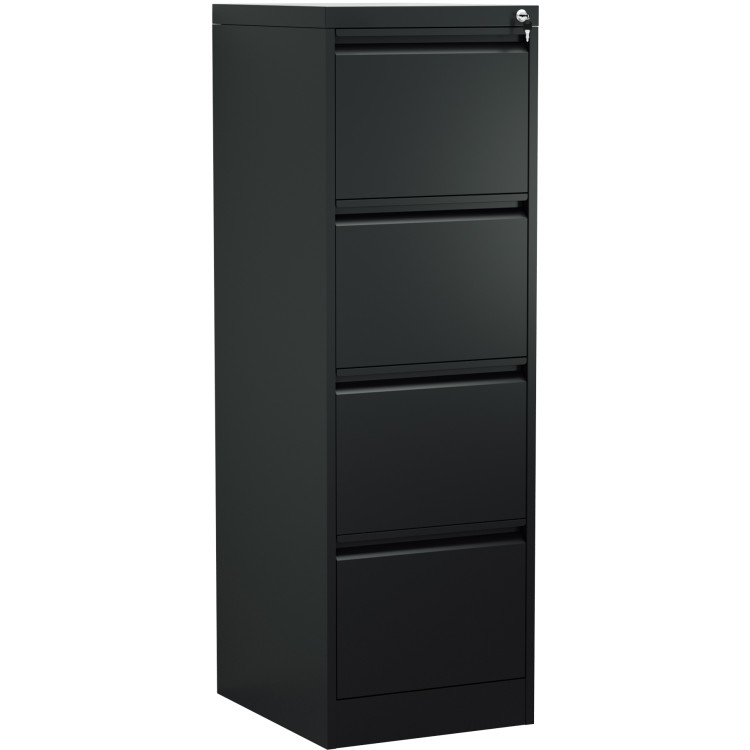 Professional Filing Cabinet 4 drawer 460x620x1330mm Black - CEMXDC3BLACK