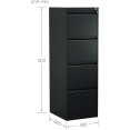 Professional Filing Cabinet 4 drawer 460x620x1330mm Black - CEMXDC3BLACK