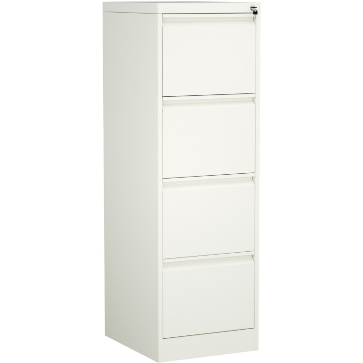B GRADE Professional Filing Cabinet 4 drawer 460x620x1330mm White - MXDC3WHITE B GRADE