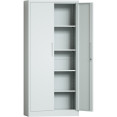 Professional Metal Storage Cabinet 2 doors 900x400x1800mm Lock 4 adjustable shelves Light Grey - CEMXFC14LIGHTGREY