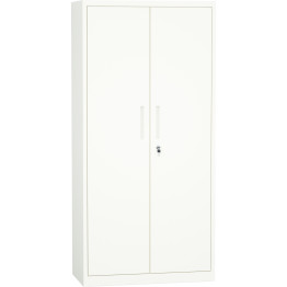 Professional Metal Storage Cabinet 2 doors 900x400x1800mm Lock 4 adjustable shelves White - CEMXFC14WHITE