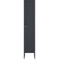 Professional Metal Storage Cabinet 1 Door 350x460x1830mm 3 adjustable shelves Black - CEMXHSC003BLACK