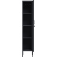 Professional Metal Storage Cabinet 1 Door 350x460x1830mm 3 adjustable shelves Black - CEMXHSC003BLACK