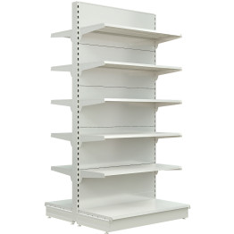Retail Gondola Shelving Unit White - CENSREU12WHITEDOUBLE