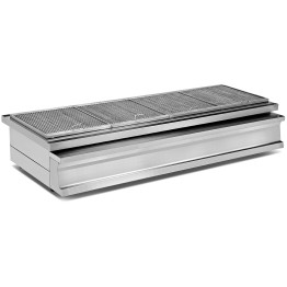 Professional Stainless steel Charcoal Grill with Firebrick & Ash drawer 1600x730x290mm - CEOCK030K