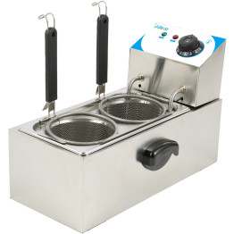 Commercial Pasta boiler Electric 2 baskets 4 litres Table top - CEPCM4L