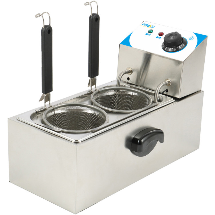 Commercial Pasta boiler Electric 2 baskets 4 litres Table top - CEPCM4L