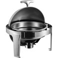 Roll top Chafer Round Stainless steel Mirror polish 6 litres - CERA2101B