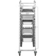 Rack/Tray/Pan Trolley Stainless steel Gastronorm 2 in 1 for GN1/1 and 60x40 Pans 15 tier - CERT2N115