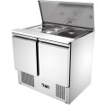2 Door Saladette Counter Fridge with chopping board 240L - CETHS900