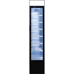 B GRADE Commercial Bottle cooler Upright 105 litres Hinged glass door LED Canopy Black - SC105B B GRADE