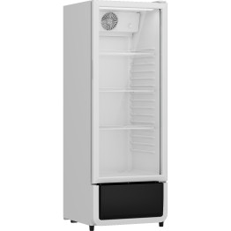 Commercial Single Door Bottle Cooler Upright 388 Litres 5 Shelves Fan Assisted Cooling Hinged Glass Door White 595x585x1878mm - CESC360WHITE