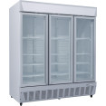 Commercial Display Refrigerator Upright 1580 litres Triple Hinged glass door LED canopy Grey - CESCC1727
