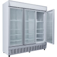 Commercial Display Refrigerator Upright 1580 litres Triple Hinged glass door LED canopy Grey - CESCC1727