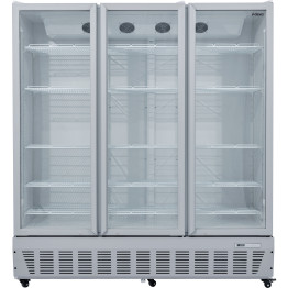 Commercial Refrigerator Upright 1580 litres Triple Hinged glass doors Grey - CESCF1727