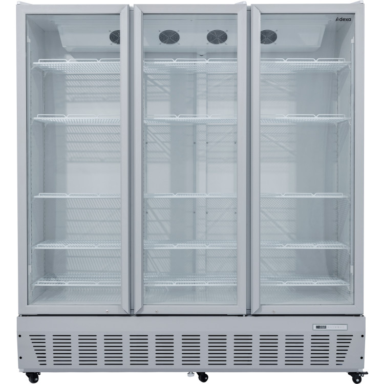 Commercial Refrigerator Upright 1580 litres Triple Hinged glass doors Grey - CESCF1727