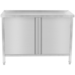 Commercial Worktop Floor Cupboard 2 swing doors Stainless steel 1000x700x850mm - CESCP10070T