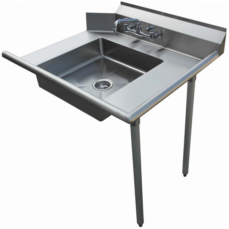 Commercial Stainless steel Pass Through Dishwasher Table with Sink Left 914mm Width - CESDT36L