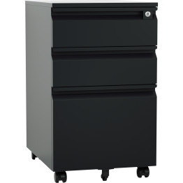 Professional Mobile Filing & Storage Cabinet 3 drawer 390x500x650mm Black - CESEMC1BLACK