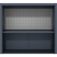 Heavy Duty Grey 2 Door Lockable Steel Tool Cabinet with 4 Shelves & Pegboard 800x400x1800mm - CESETC1GREY