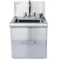 Hand Wash Sink with Faucet & Soap dispenser & Paper towel dispenser Back splash Stainless steel - CESSHWS1614