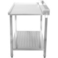 Unloading table Left side 600x650x850mm With bottom shelf With splashback Stainless steel - CESWB6065R