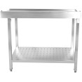 Unloading table Left side 600x650x850mm With bottom shelf With splashback Stainless steel - CESWB6065R