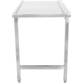 Unloading table Right side 600x650x850mm No bottom shelf No splashback Stainless steel - CESWT6065L