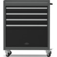 Professional Grey and Black Tool Drawer Cabinet with 4 Drawers and Locker Design 616x330x760mm - CETC027