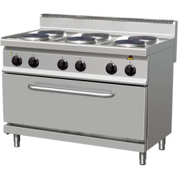 Professional Electric Range oven 6 plates 15.6kW Electric oven 6kW - CETHE7P6MEO