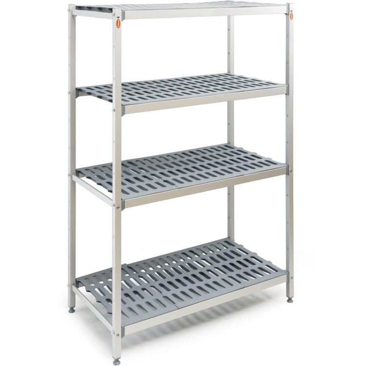 Shelving Unit 4 tier 600kg 1205x460x1680mm Aluminium - CETS120546H
