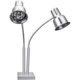 Commercial Tabletop Food Warmer 2 Heating Lamp 250W Stainless Steel - CETW02