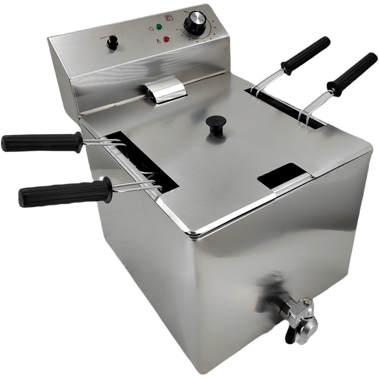 Commercial Pasta boiler Electric 4 baskets 12 litres 3kW Drain tap - CEVAPC4